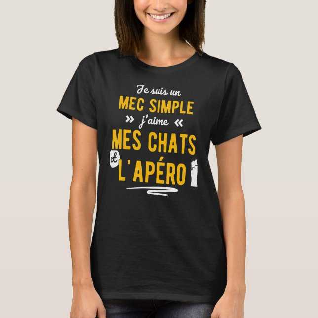 Mens Apero Cat Idea T-Shirt (Vorderseite)