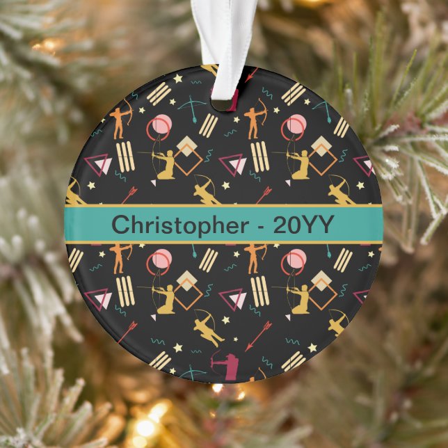 Mens Archery - Boys n Arrow Abstrakte Kunst Ornament (Baum)
