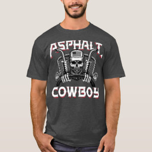 Mens Asphalt Cowboy Funny Truck Fahrer LKW Die T-Shirt