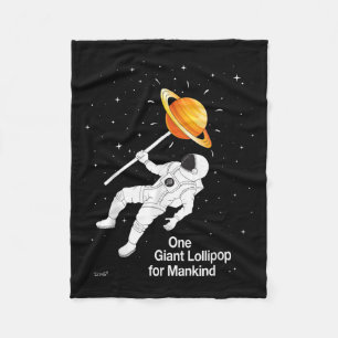 Mens Astronaut im Weltraum Planet Lollipop Funny Q Fleecedecke