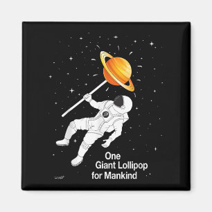 Mens Astronaut im Weltraum Planet Lollipop Funny Q Magnet
