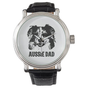 Mens Aussie Vater - Australian Shepherd Dog Vater Armbanduhr