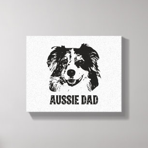 Mens Aussie Vater - Australian Shepherd Dog Vater Leinwanddruck