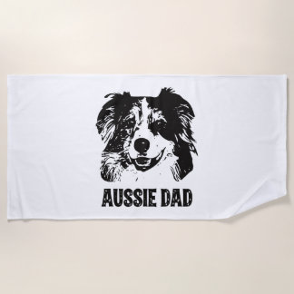 Mens Aussie Vater - Australian Shepherd Dog Vater Strandtuch