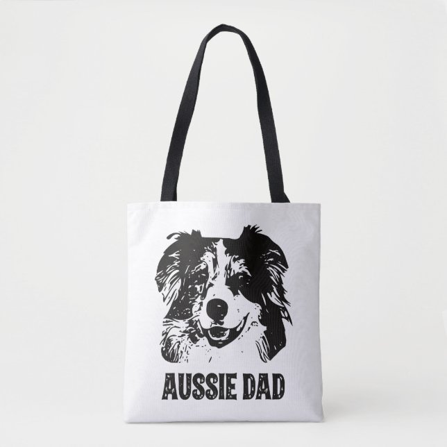 Mens Aussie Vater - Australian Shepherd Dog Vater Tasche (Vorderseite)
