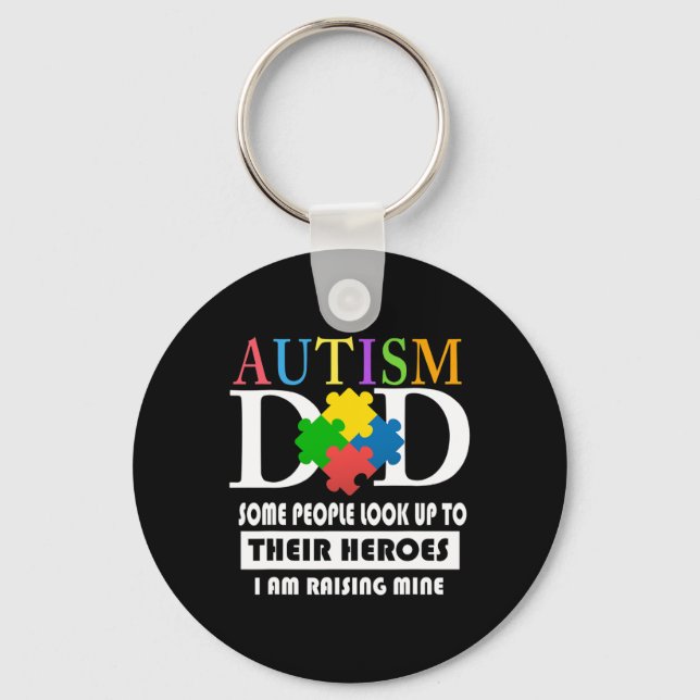 Mens Autism Vater Schlüsselanhänger (Vorderseite)