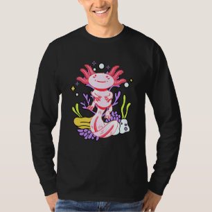 Mens Axolotl Mexican Walking Fish Niedlich Amphibi T-Shirt