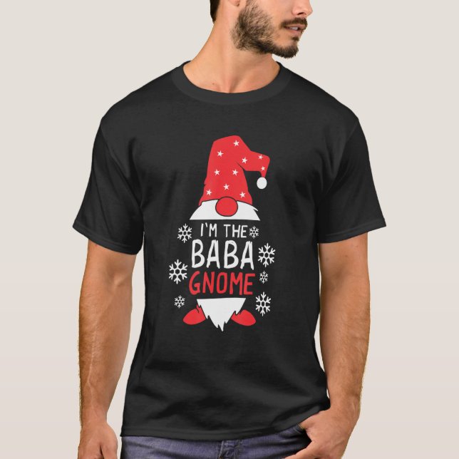 Mens Baba Gnome T-Shirt Familie passt Weihnachten  (Vorderseite)