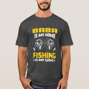 Mens Baba ist mein Name Angelausrüstung Men Papa T-Shirt