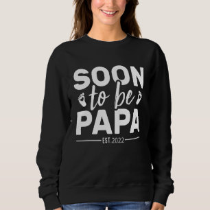Mens bald Papa 2022 Vatertag zum ersten Mal Sweatshirt