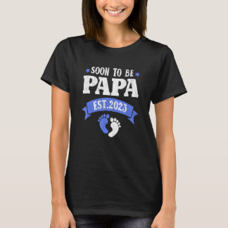 Mens bald Papa 2023 Schwangerschaftsankündigung T-Shirt