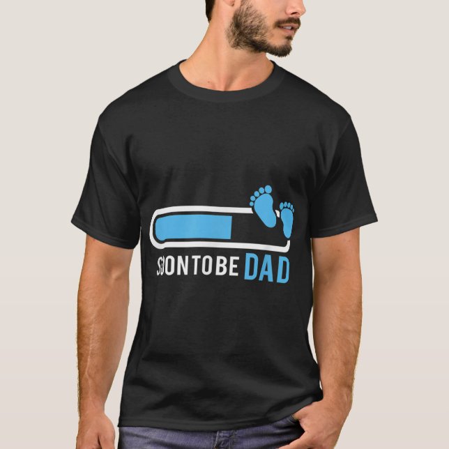 Mens bald Vater einer Baby Boy Baby Dusche Ts T-Shirt (Vorderseite)
