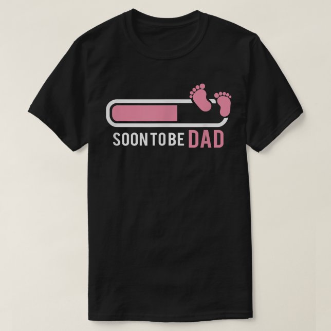 Mens bald Vater einer Baby-Girl-Babydusche  T-Shirt (Design vorne)