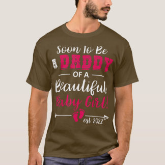 Mens bald Vater eines Da sehenden Baby-Mädchens T-Shirt