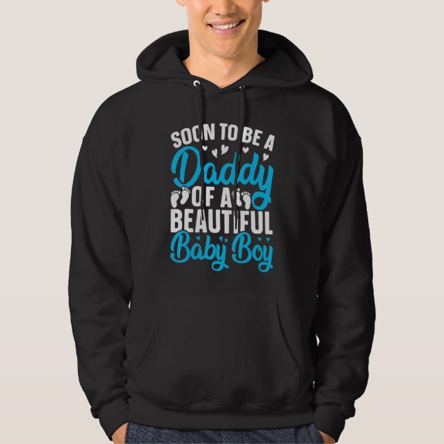 Mens bald Vater eines schönen Baby Boy D Hoodie (Vorderseite)