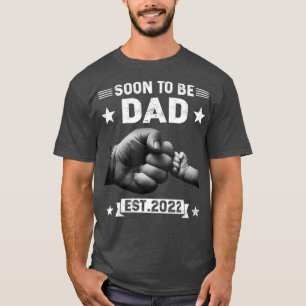 Mens bald Vater Est 2022 Retro erste Vater T-Shirt