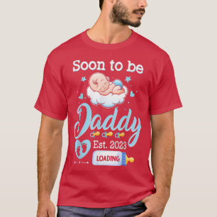 Mens Bald zu Daddy Est 2023 Baby Schwangerschaft A T-Shirt
