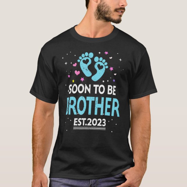 Mens bald zu einer Bruderschwangerschaft Ankündigu T-Shirt (Vorderseite)