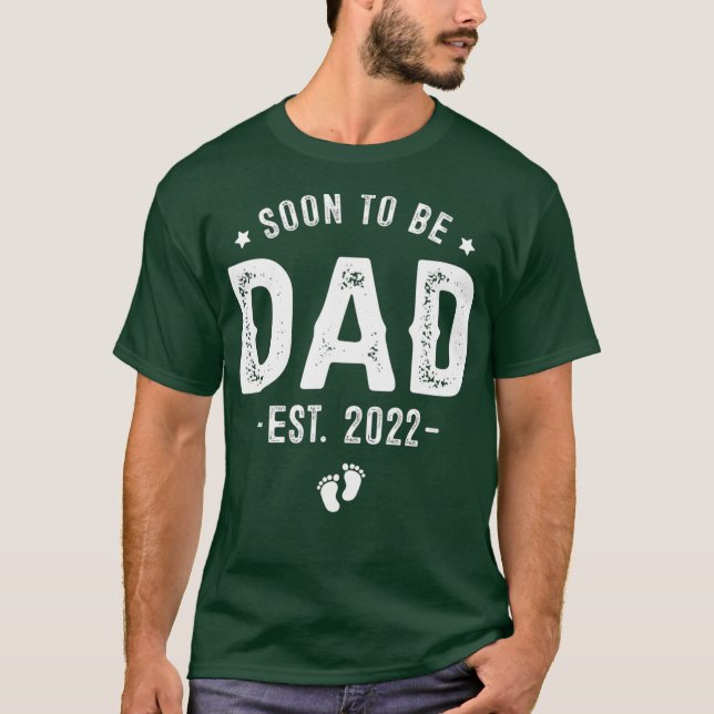 Mens Bald zu Vater 2022 befördert zu Daddy Baby T-Shirt (Vorderseite)