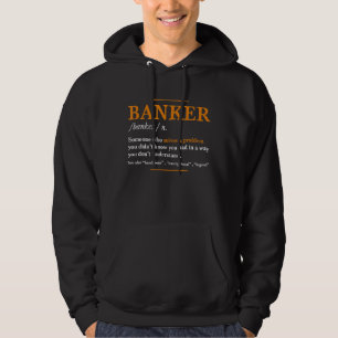 Mens Banker Definition Funny Banker Coole Idee Hoodie