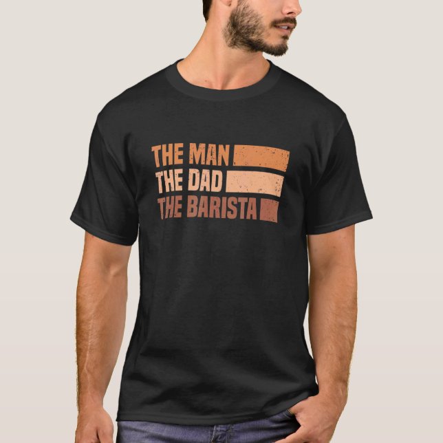 Mens Barista Kaffeemaschine Espresso Merch Man, Va T-Shirt (Vorderseite)