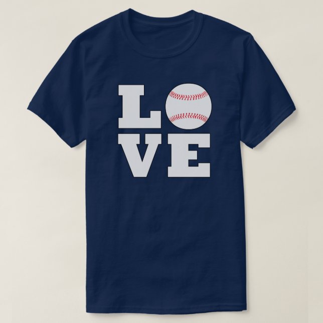 Mens Baseball LIEBE Player oder Coach Sports Team T-Shirt (Design vorne)