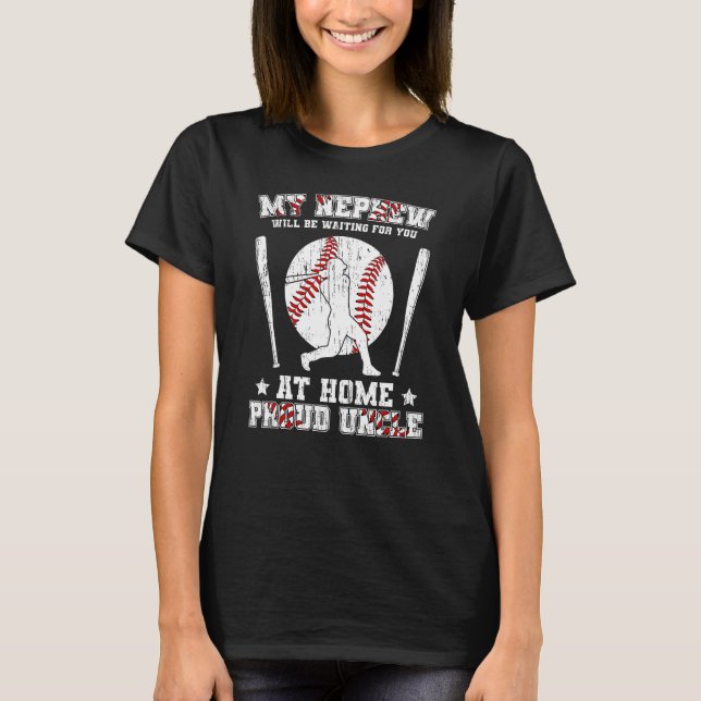 Mens Baseball Onkel eines Baseballspielers T-Shirt (Vorderseite)