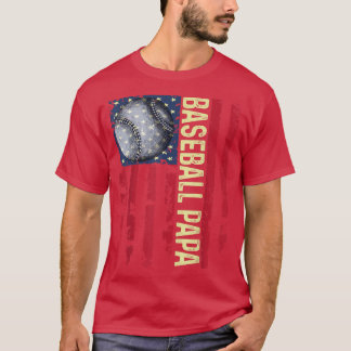 Mens Baseball Papa T-Shirt Coach Vathers Day 2022