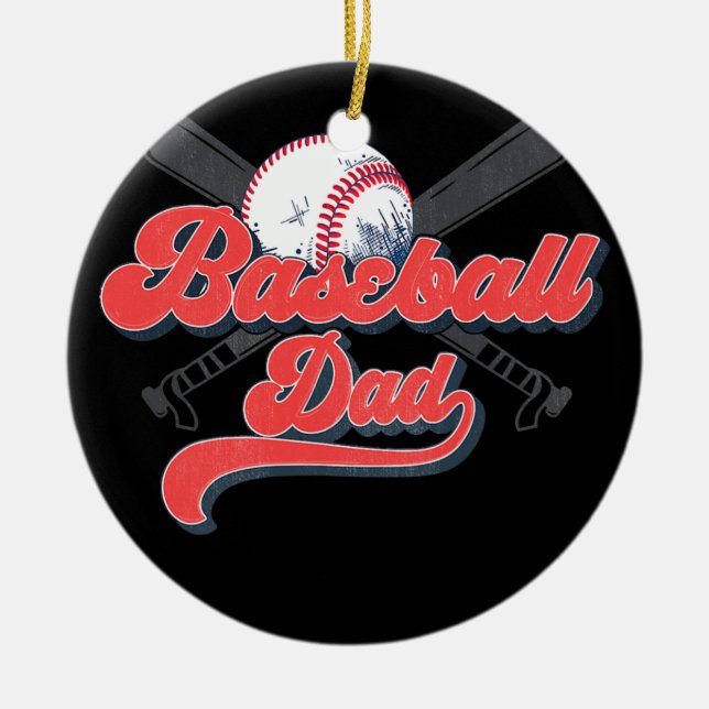Mens Baseball Vater für Männer Proud Baseball Vate Keramik Ornament (Vorne)