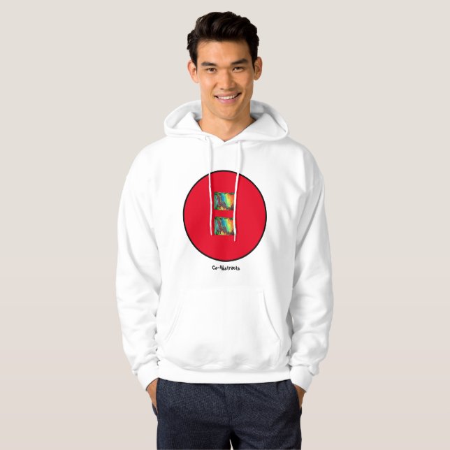 Mens Basic Hooded Shirt "Flow Orange/Red" (Vorne ganz)