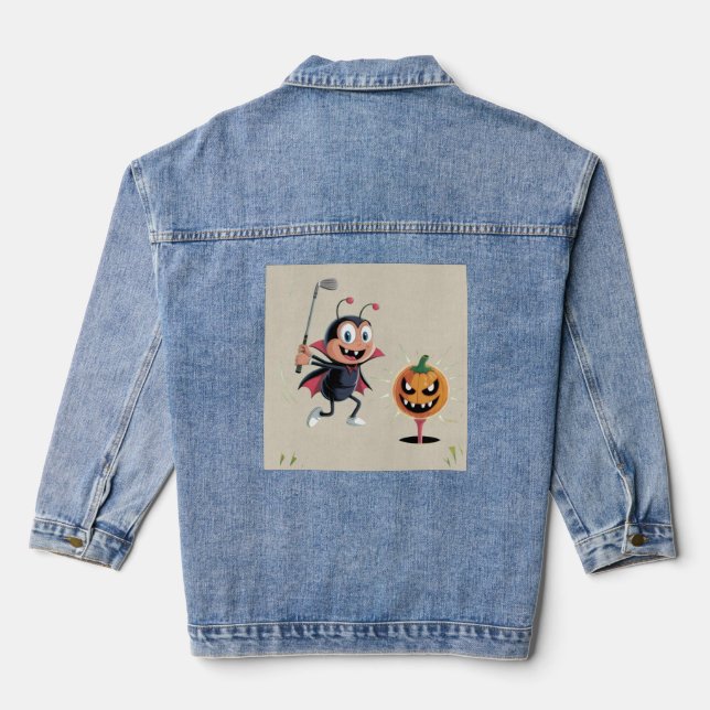 Men's Basic T-Shirt -Halloween Ants Party Flag  Jeansjacke (Rückseite)