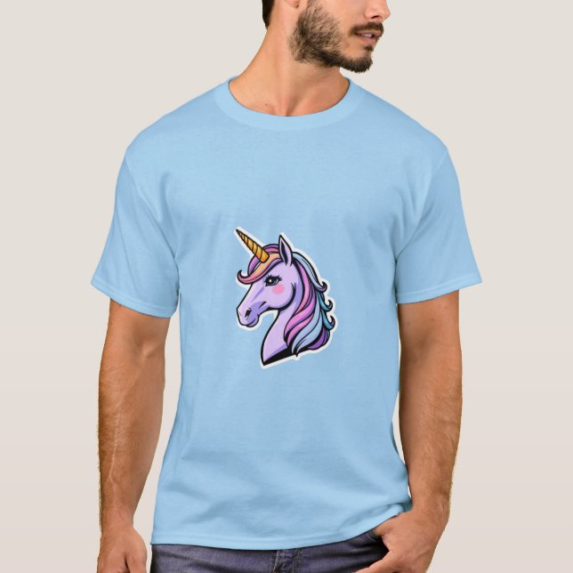 Mens basic unicorn t Shirt (Vorderseite)