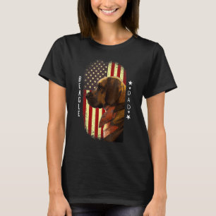 Mens Beagle Vater American Flag Patriotic Beagle T-Shirt