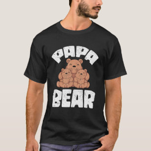 Mens Bear Family Papa Vater Bear Cubs Daddy Animal T-Shirt
