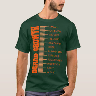 Mens Beard Growth Size Mens Facial Funn T-Shirt
