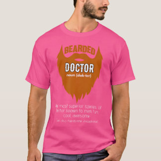 Mens Bearded Doctor Beard Design Mens Med Student T-Shirt