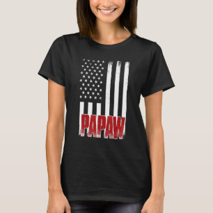 Mens bedrückte US-amerikanische Flagge Papaw für F T-Shirt