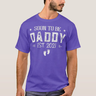Mens befördert zu Daddy 2021 Bald zu Vater T-Shirt