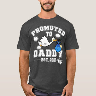 Mens befördert zu Daddy 2023 Erstes Mal Vater's Da T-Shirt