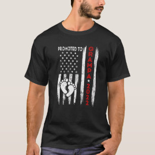Mens befördert zu Grampa 2022 American Flag Father T-Shirt