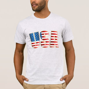 Mens Bella Leinwand T - Shirt-USA-Flaggenstaat T - T-Shirt