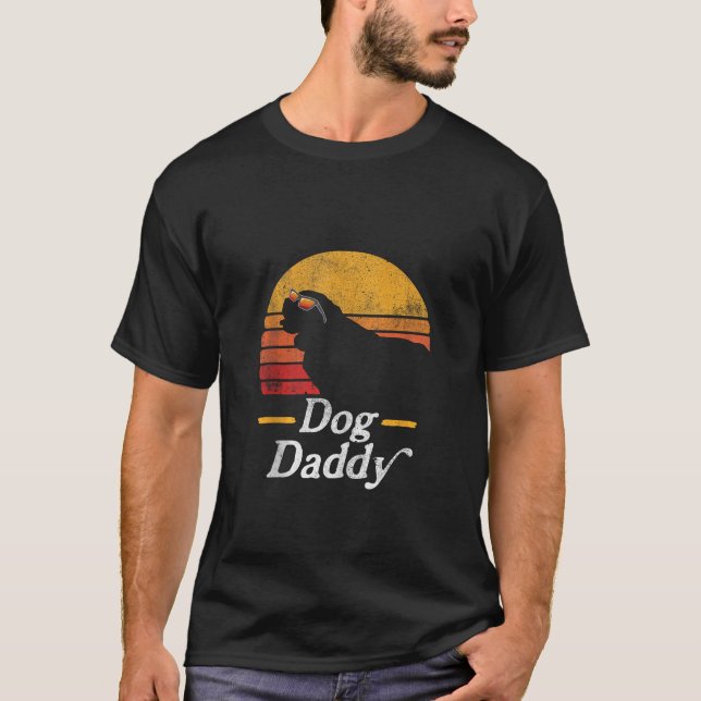 Mens Bernard Dog Daddy Sunglasses Graphic Father s T-Shirt (Vorderseite)