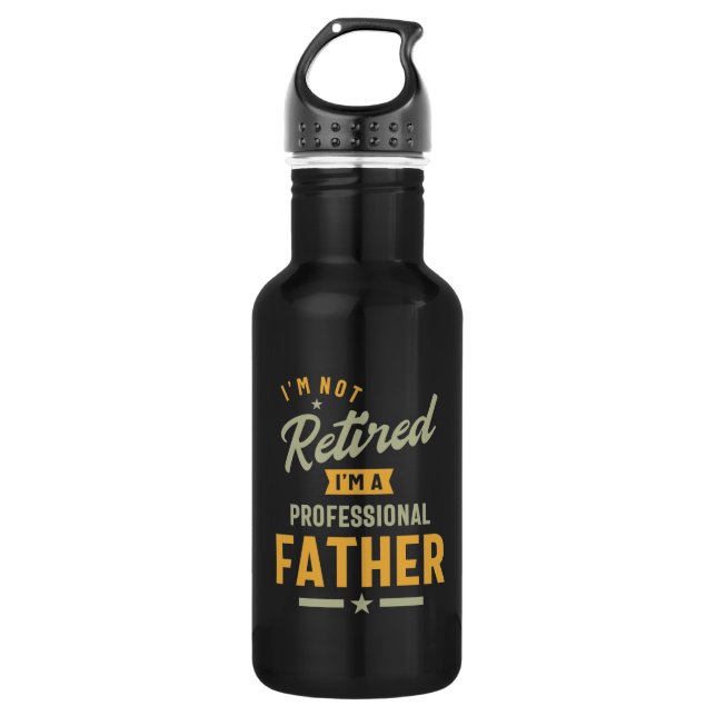 Mens Beruflich Vater Remüde Edelstahlflasche (Vorderseite)