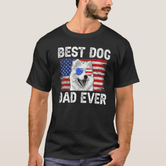 Mens Best American Eskimo Vater Ever American Flag T-Shirt