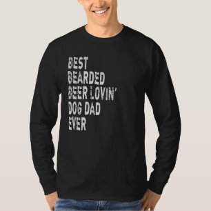 Mens Best Bartded Biere Lovin' Dog Vater Ever Beer T-Shirt