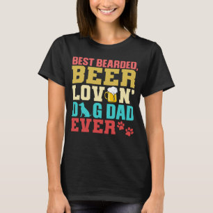 Mens Best Bartded Biere Lovin Dog Vater T-Shirt