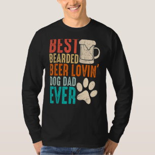 Mens Best Bartded Biere Lovin Dog Vater Vintag T-Shirt