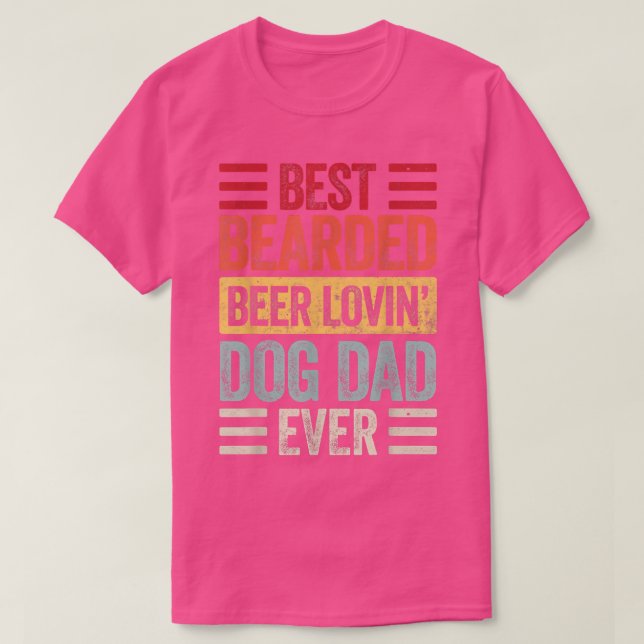 Mens Best Bearded Beer Lovin Dog Vater T - Shirt D (Design vorne)