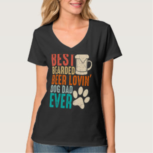 Mens Best Bearded Biere Lovin Dog Vater Ever Vater T-Shirt