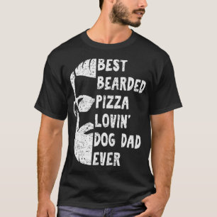 Mens Best Bearded Pizza Lounge Vater Ever Vinta T-Shirt